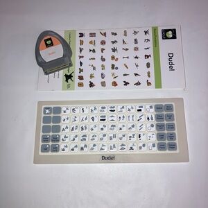 Cricut Lite DUDE! Die-Cut Shapes Craft Surf BMX Extreme Ski 2000171